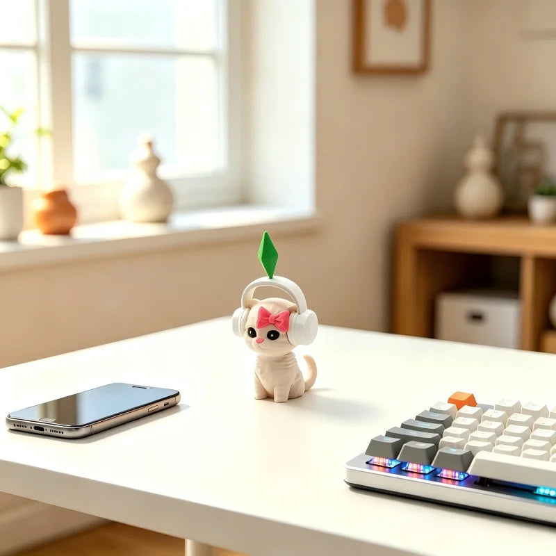 Cute Sims Simulated Cat Dancing Cat Car Decoration Pet Funny Office Desk Decoration Home Office Decoration Shaking Head Cat